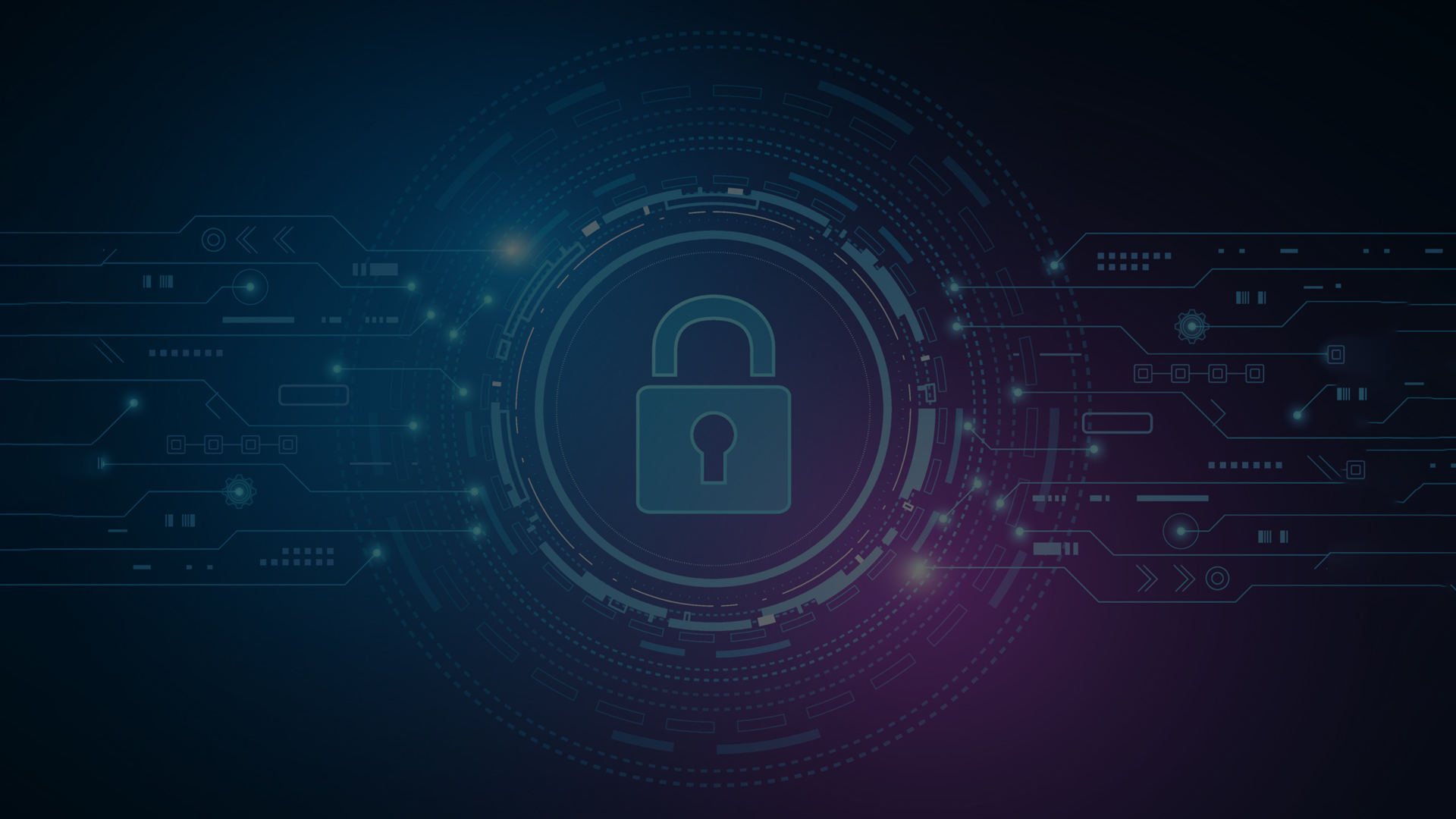 Digital cybersecurity background with padlock